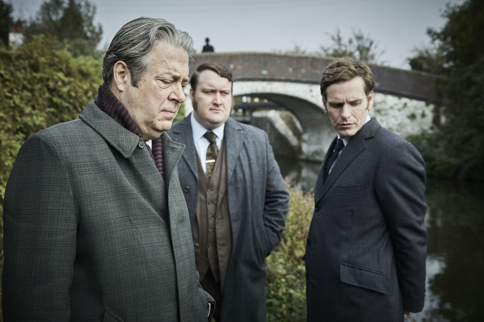 masterpiece mystery“endeavour” season 7“zenana”sunday, august 23, 2020 9 1030pm etwhen morse is called to investigate what at first appears to be a freak accident at ladymatilda’s college, he uncovers a potential link between a series of peculiar incidents acrossoxford, and despite thursday’s skepticism, becomes convinced the accidents are the resultof foul playshown from left to right roger allam as fred thursday, sean rigby as jim strange and shaun evans as endeavour morsec mammoth screenfor editorial use only