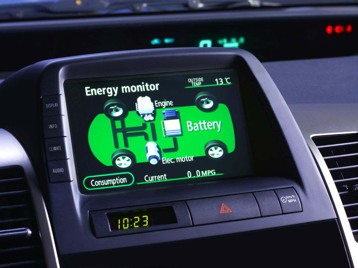 energy monitor for electric car, hybrid car