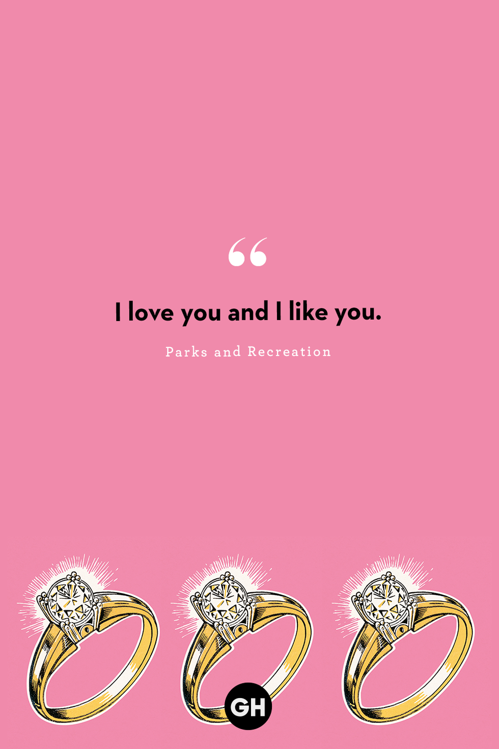pink quote card with ring graphic
