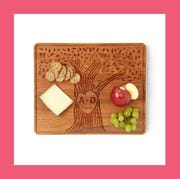 engagement gifts carved with love personalized serve board and pairs well with planning a wedding wine bag