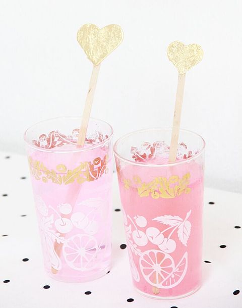 engagement party ideas gold leaf stirrers