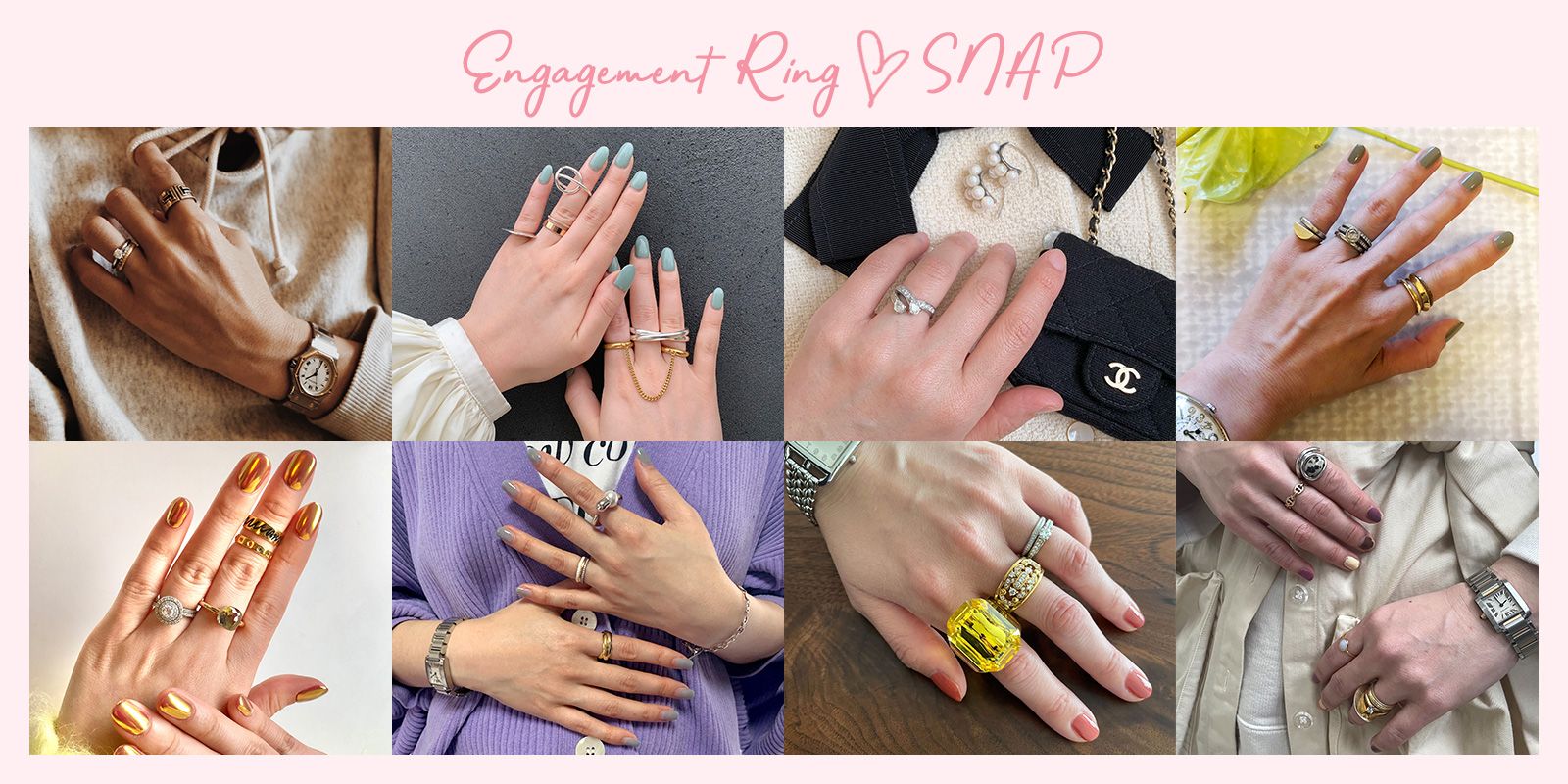 結婚後も日常使いしたくなる！ ファッションプロのエンゲージリングSNAP集♡ | ファッション | ELLE ［エル デジタル］