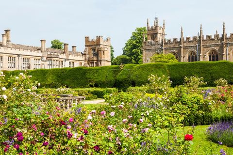 england, cotswolds, gloucestershire, winchcombe, sudeley castle and the queens garden