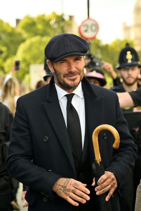 david beckham wears a cap