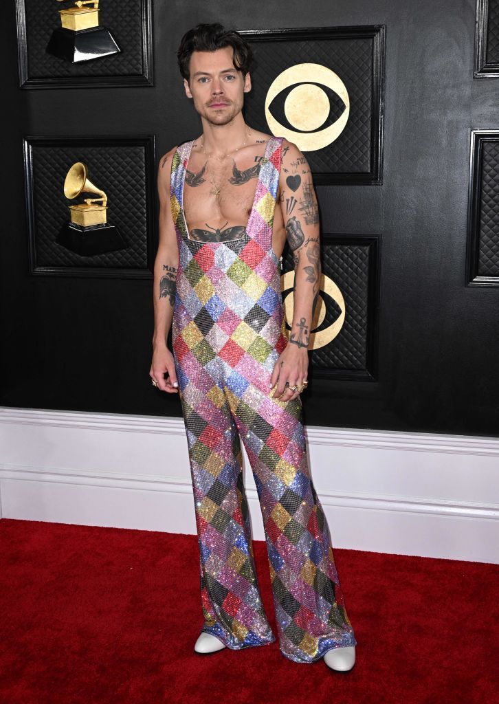 Harry Styles' Grammy fashion: Rainbow jumpsuit divides social media