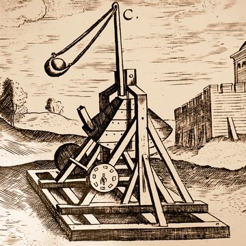 een trebuchet of blijde