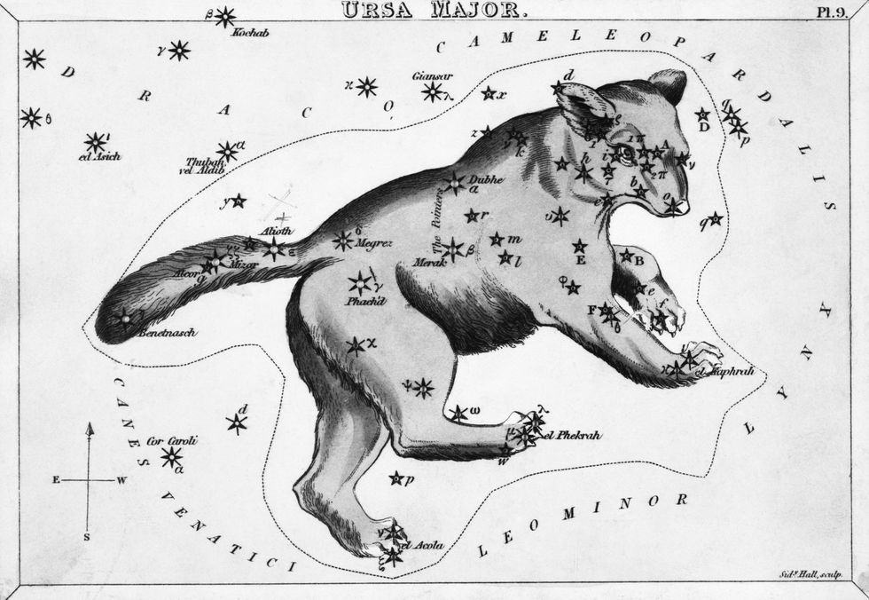 drawing of constellation ursa major