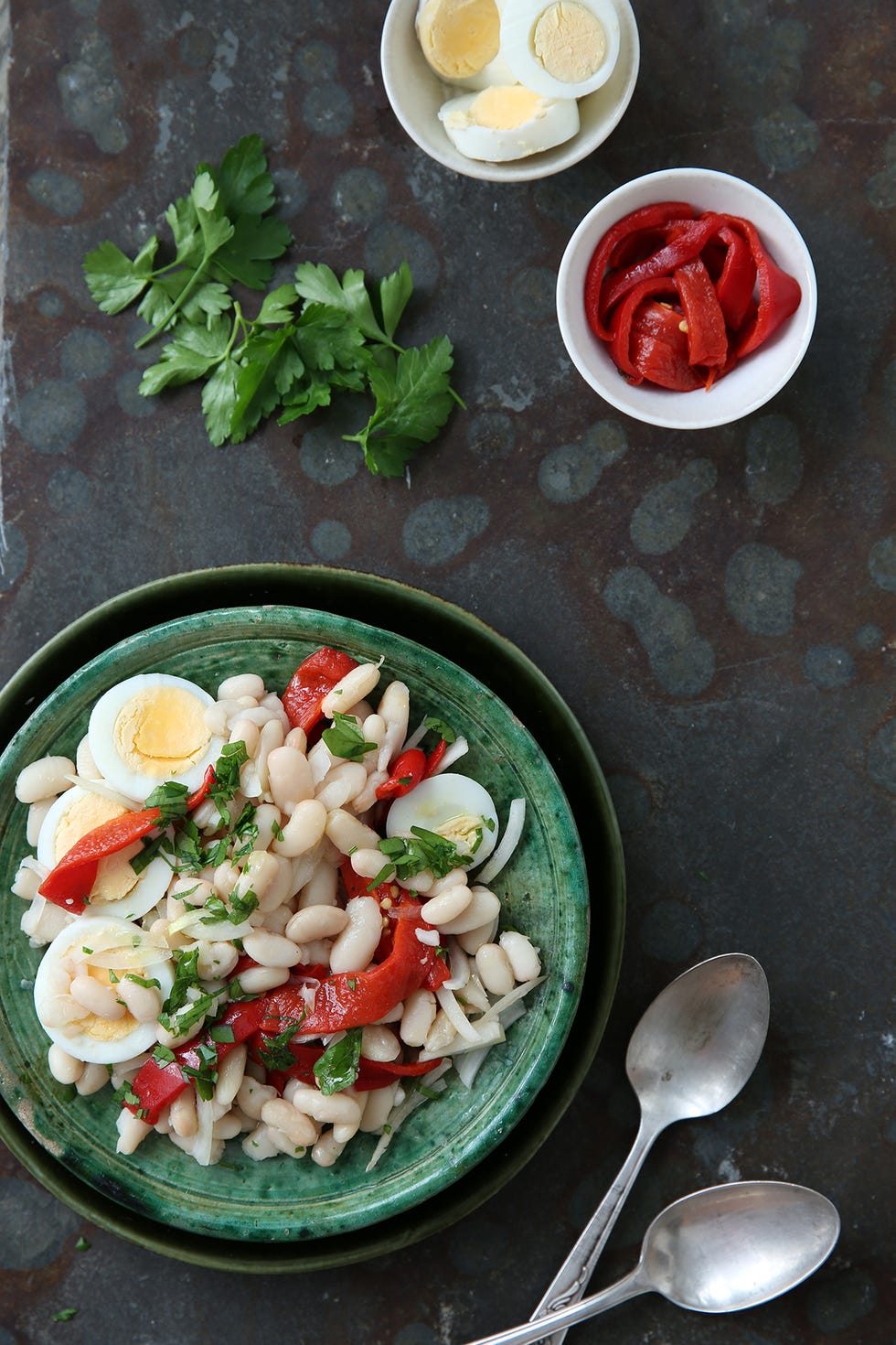 receta de ensalada de alubias con pimientos