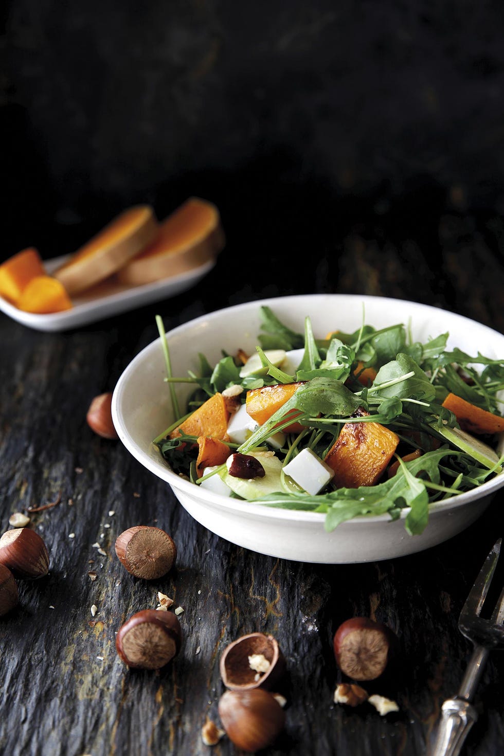 ensalada de calabaza y rúcula