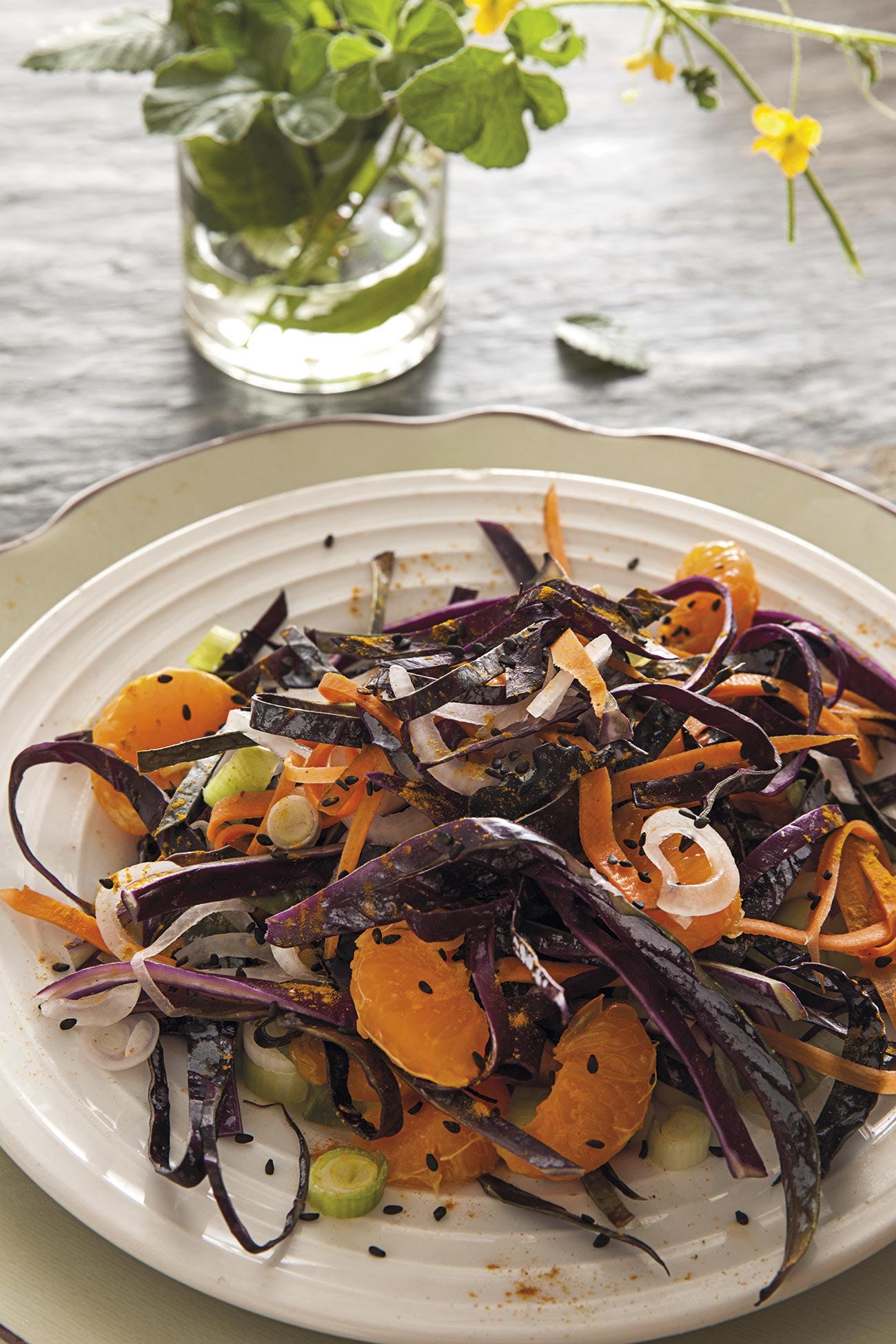 ensalada de mandarina y lombarda