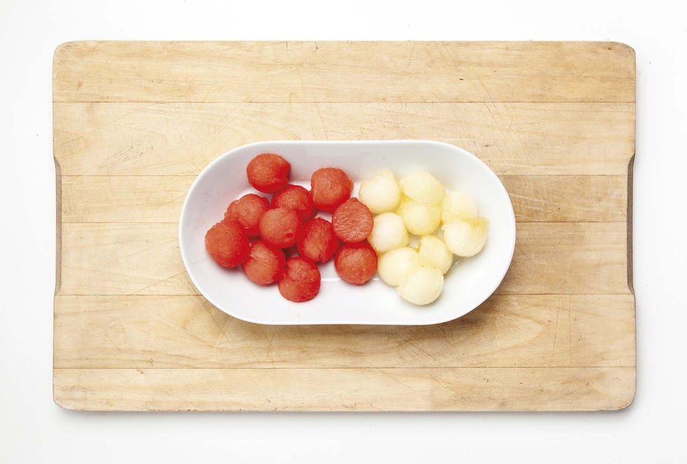 ensalada de sandía, melón y queso 1