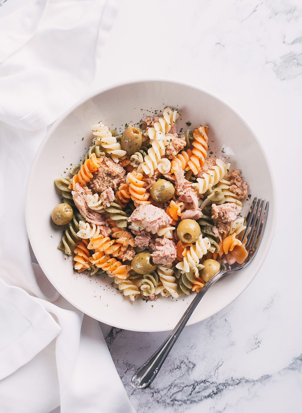 Tuna and olive pasta
