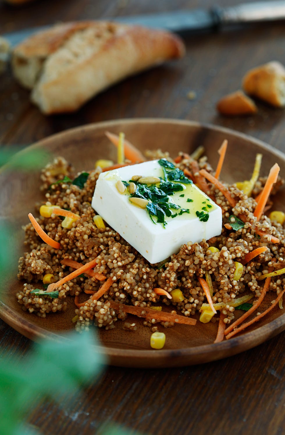 receta de quinoa en ensalada con tofu explicada paso a paso