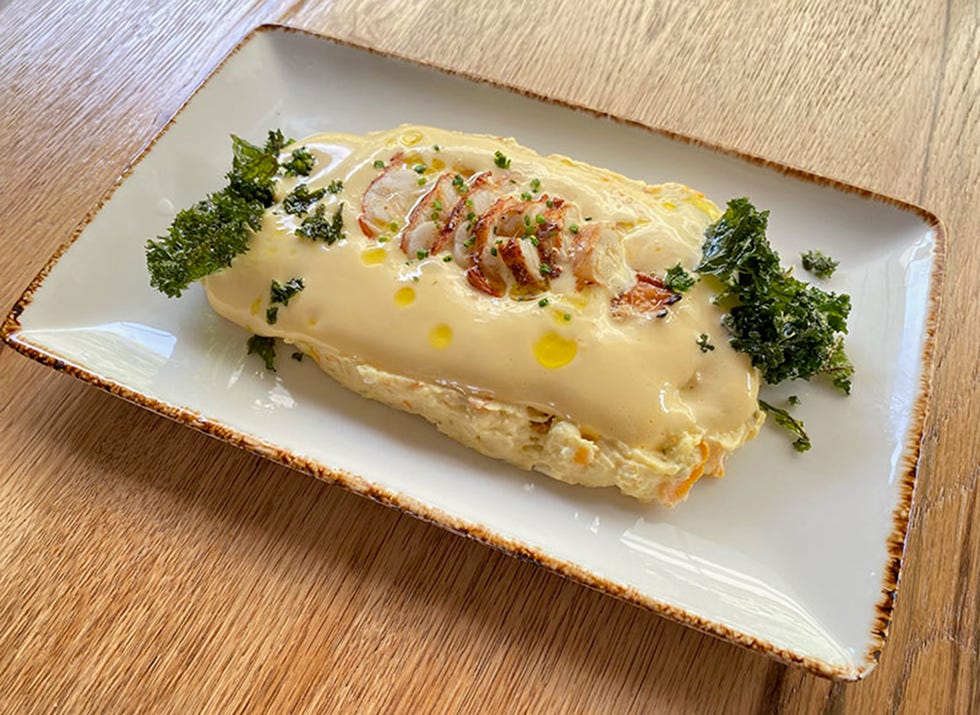 ensaladilla rusa con bogavante, de volea