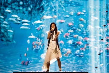 Melani en el ensayo de Eurovision junior