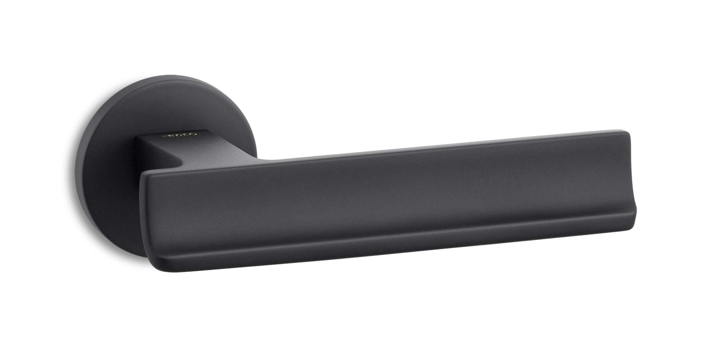 a black door handle