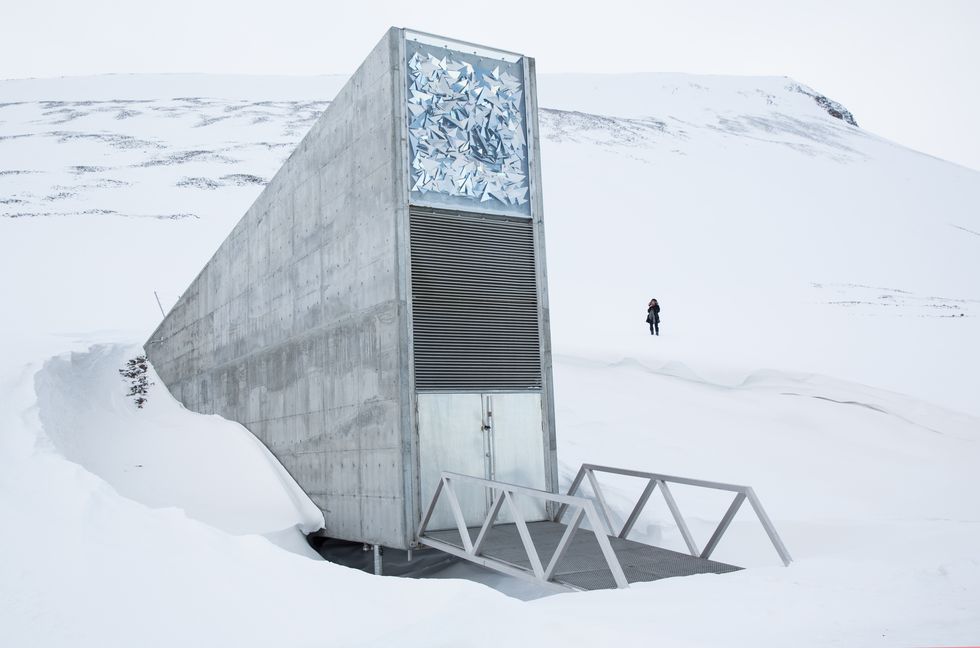 Entrance to Global Seed Vault, Svalbard, Norway