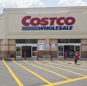 entrance to large costco warehouse superstore in manassas, virginia, usa