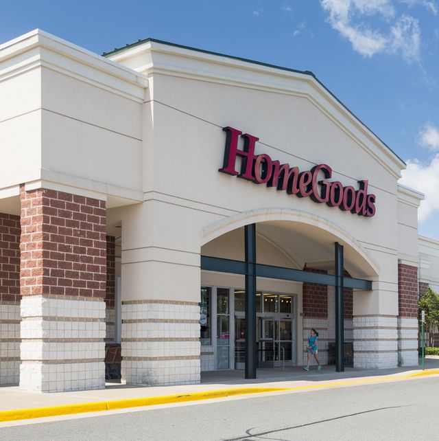 Entrance to large HomeGoods furniture store in Gainesville, Virginia, USA