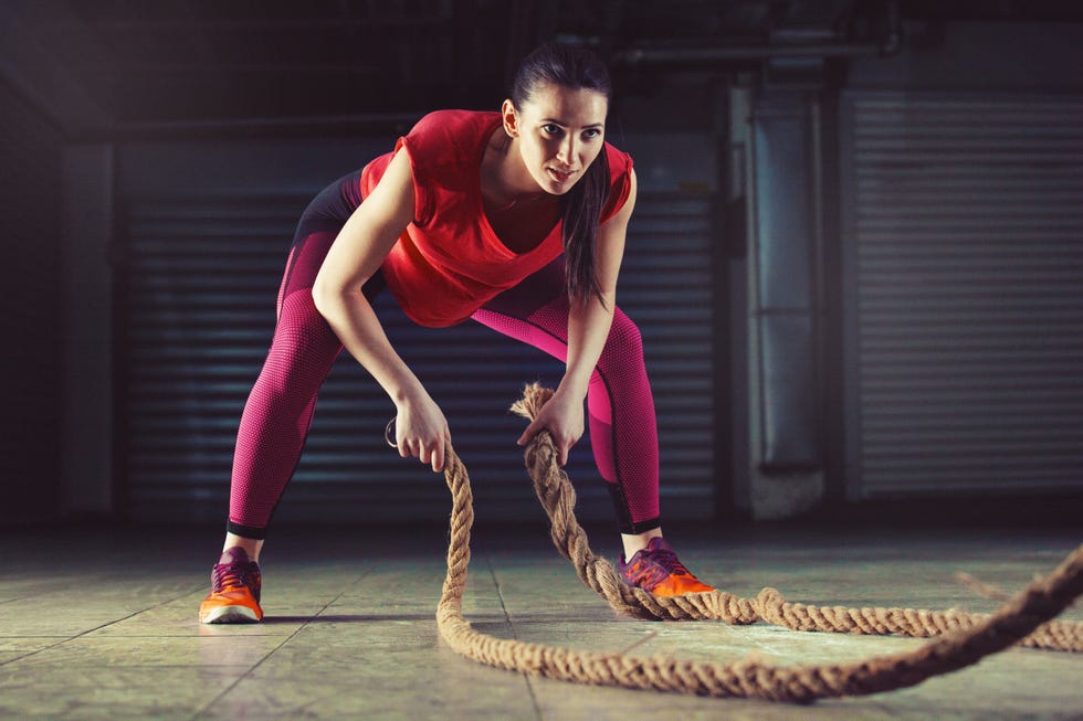 mujer entrenando