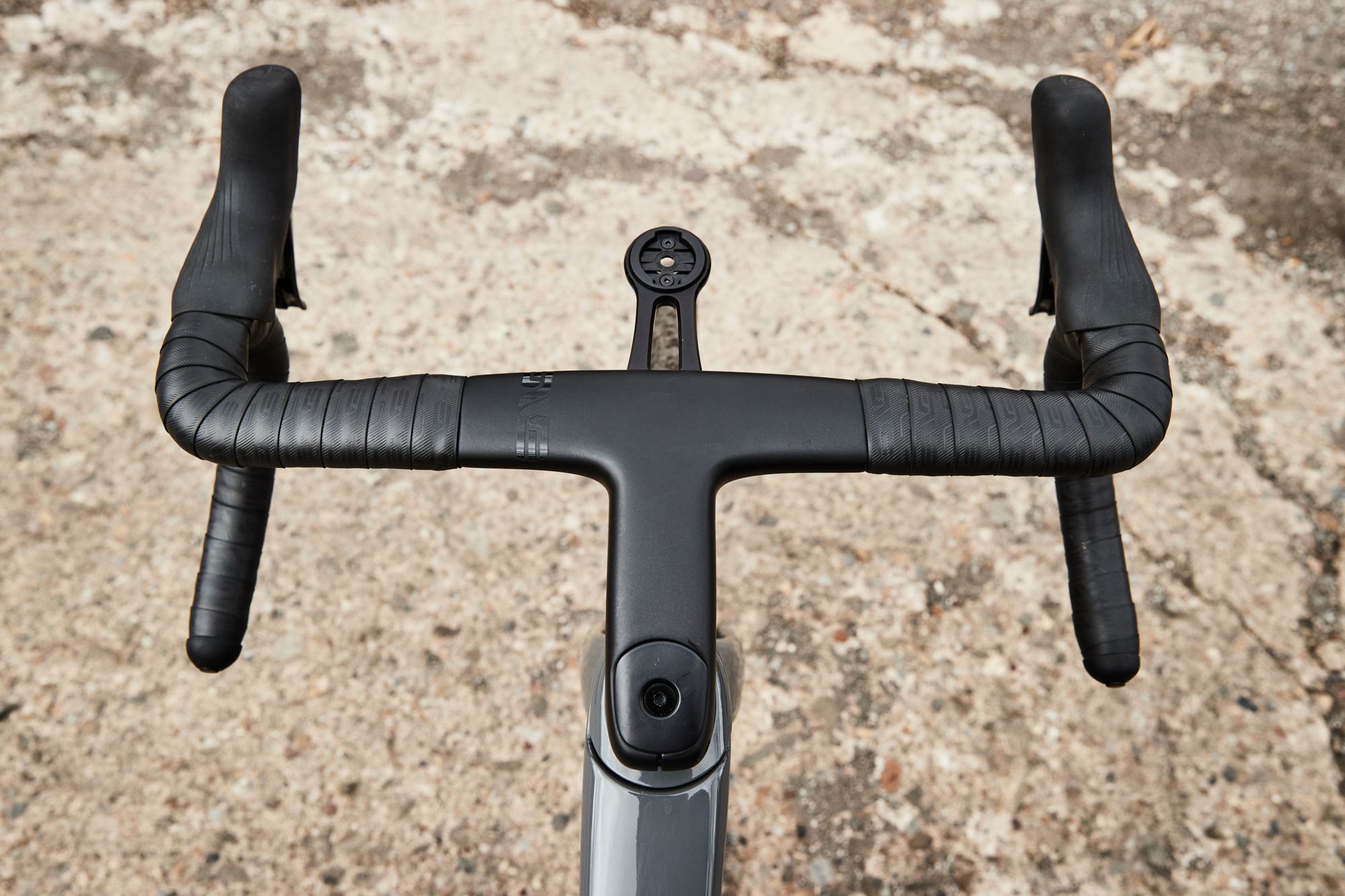 a black bicycle handlebar