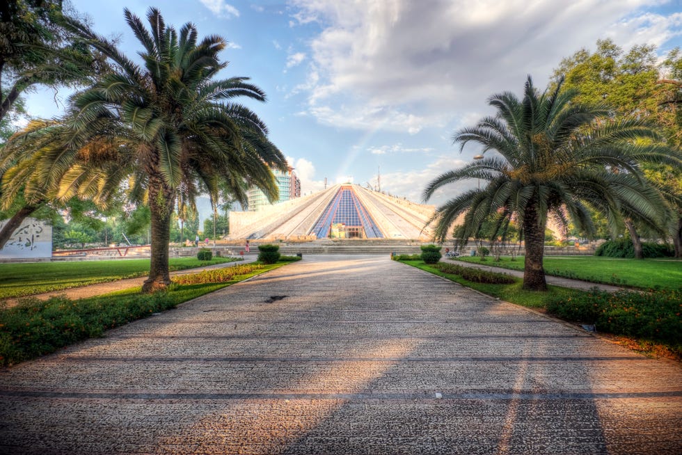 enver hoxha pyramid in tirana