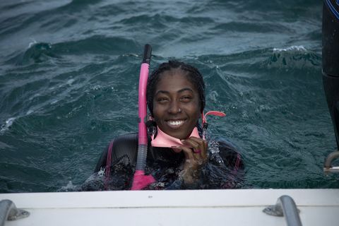 carlee jackson smiles from the water national geographicnova west