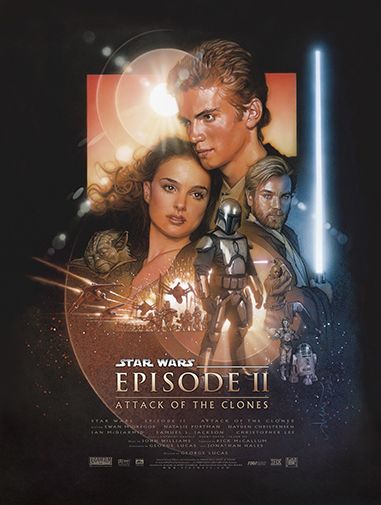 movie poster for star wars episode ii