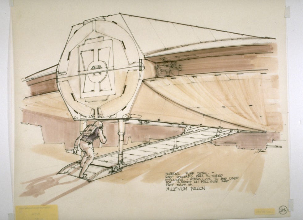 Millenium Falcon concept drawing