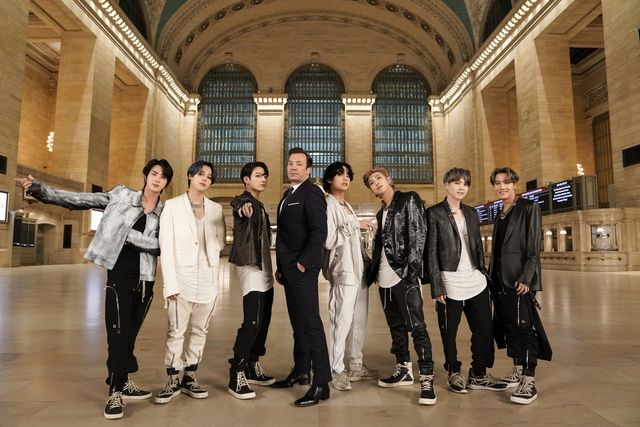 BTS' New York City Street Style: Jimin, V, RM, Jin + J-Hope – Footwear News