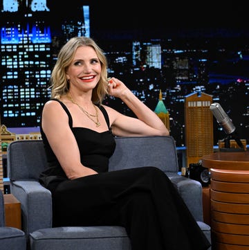 actrice cameron diaz bij tonight show starring jimmy fallon