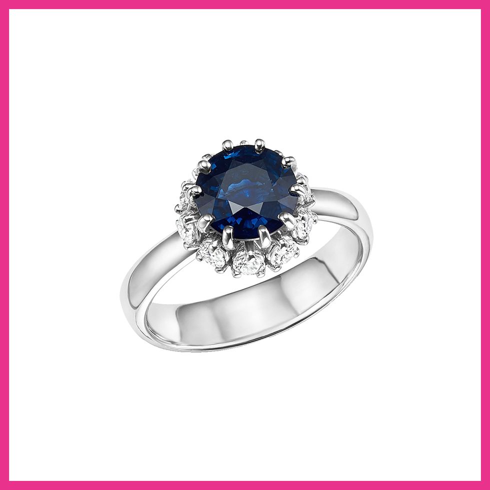 Jewellery, Ring, Fashion accessory, Sapphire, Gemstone, Engagement ring, Pre-engagement ring, Body jewelry, Platinum, Diamond, 