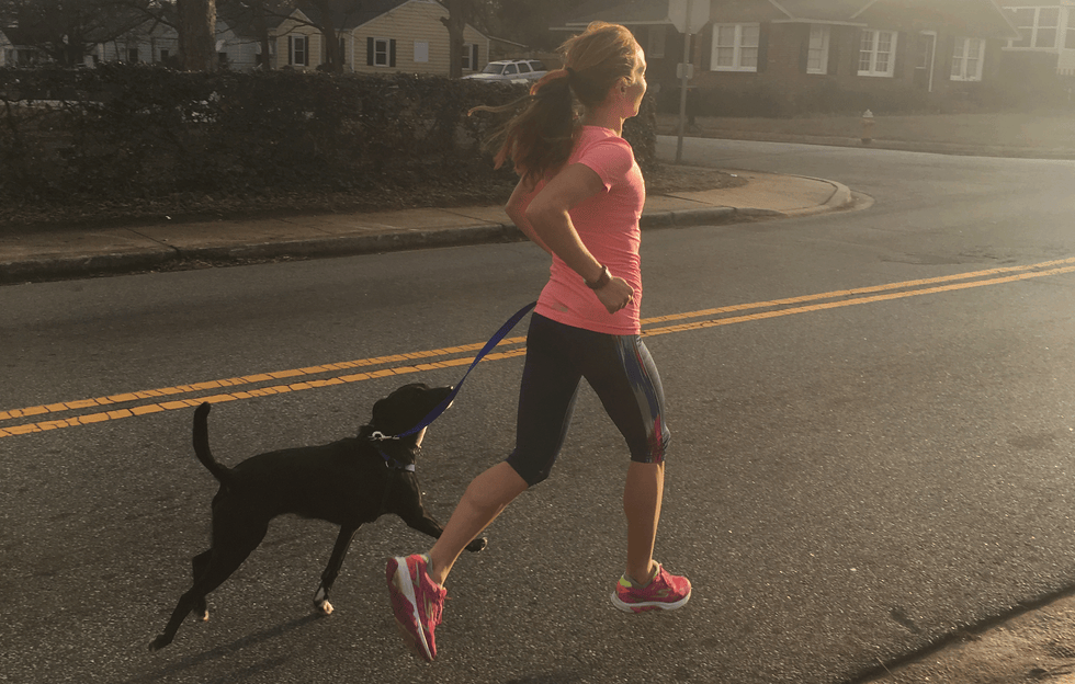 Esther Erb and her dog