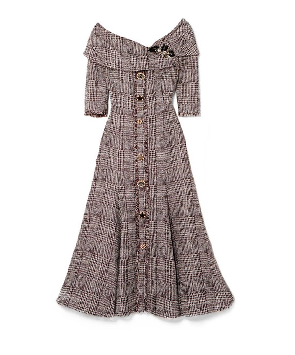 Midi sales tweed dress