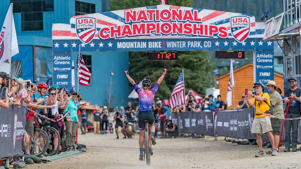erin huck at the national mountain bike championships at winter park in july 2021