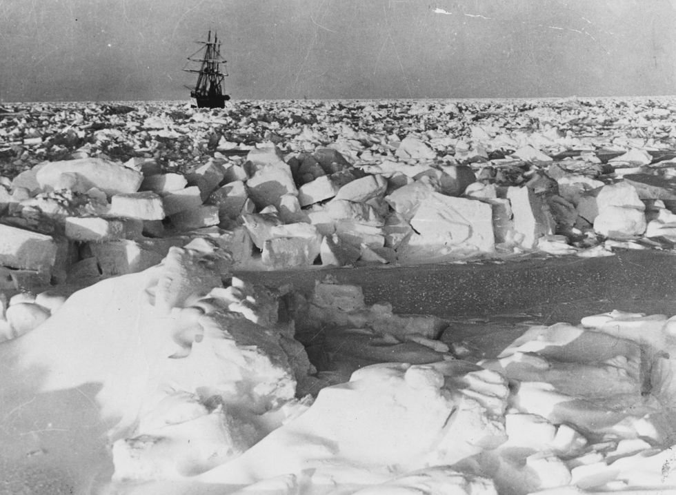 irish explorer sir ernest shackletons ship ss nimrod in the antarctic pack ice photo by hulton archivegetty images