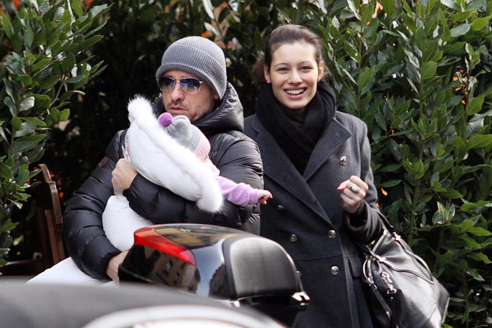 Eros Ramazzotti y Marica Pellegrinelli con su hija Rafaella Maria