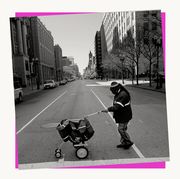 Product, Baby carriage, Pink, Roller skates, Roller skating, Baby Products, Footwear, Black-and-white, Photography, Roller sport, 