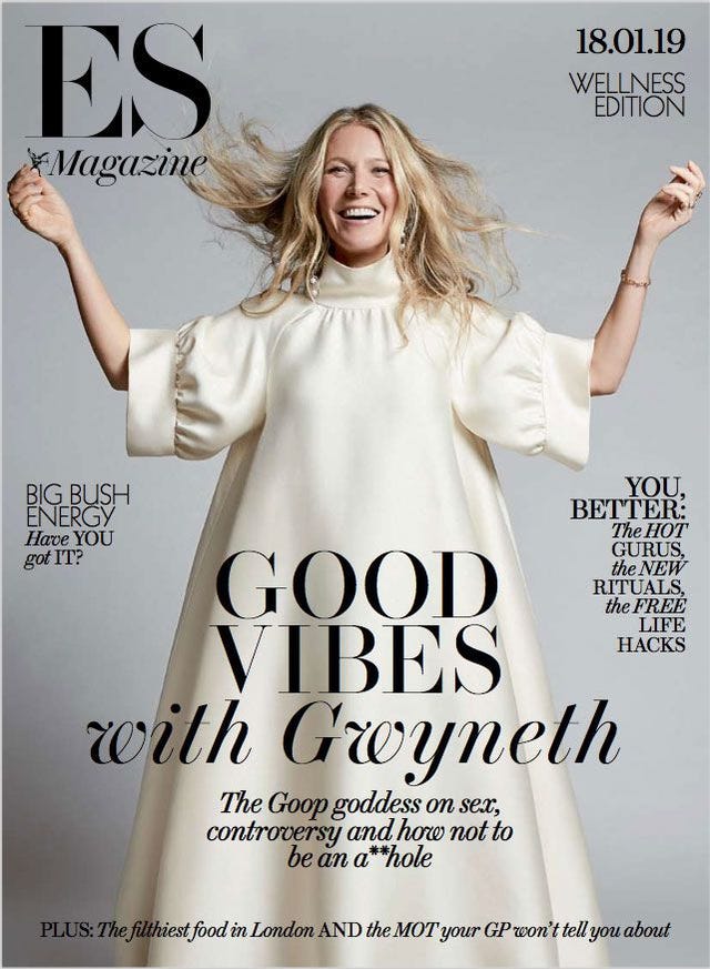 Gwyneth Paltrow Evening Standard magazine