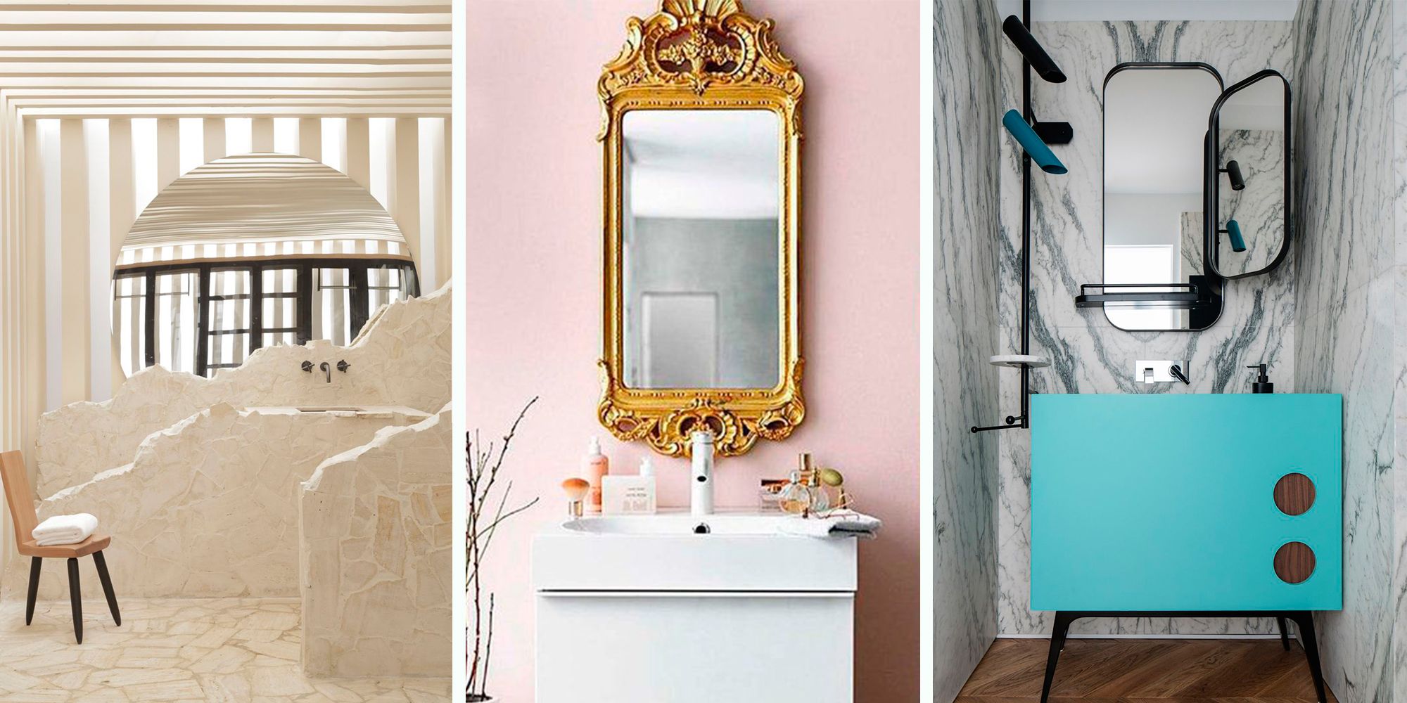 10 ideas para colocar espejos diferentes en tu cuarto de baño