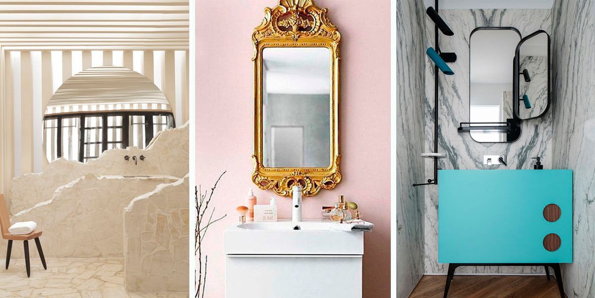 10 ideas para colocar espejos diferentes en tu cuarto de baño
