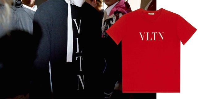 Valentino Men's Vltn Print Crewneck T-Shirt