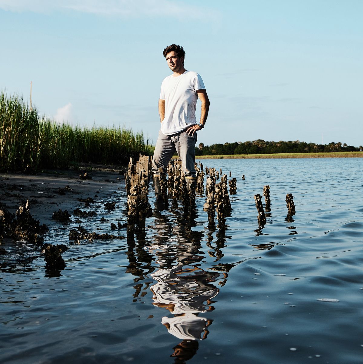 cyrus buffam, breach inlet, isle of palms, sc the oysterman gives a tour of his oyster beds and harvesting area