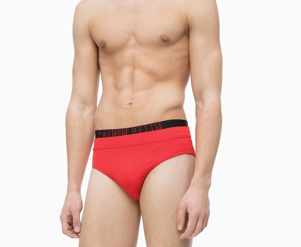 Calvin Klein l- Slip con logo e dettaglio a rete