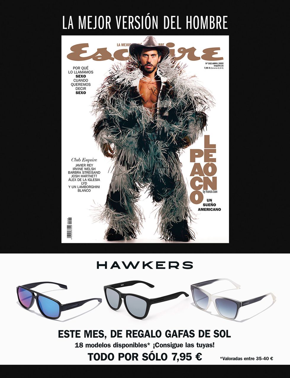 gafas hawkers con la revista esquire