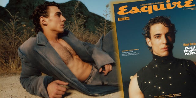 el actor miguel herrán, portada del número de septiembre de 2022 de la revista esquire