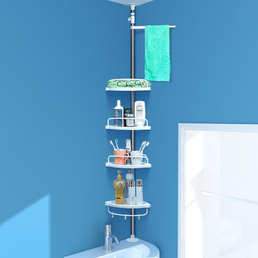 Estantería para la esquina del baño