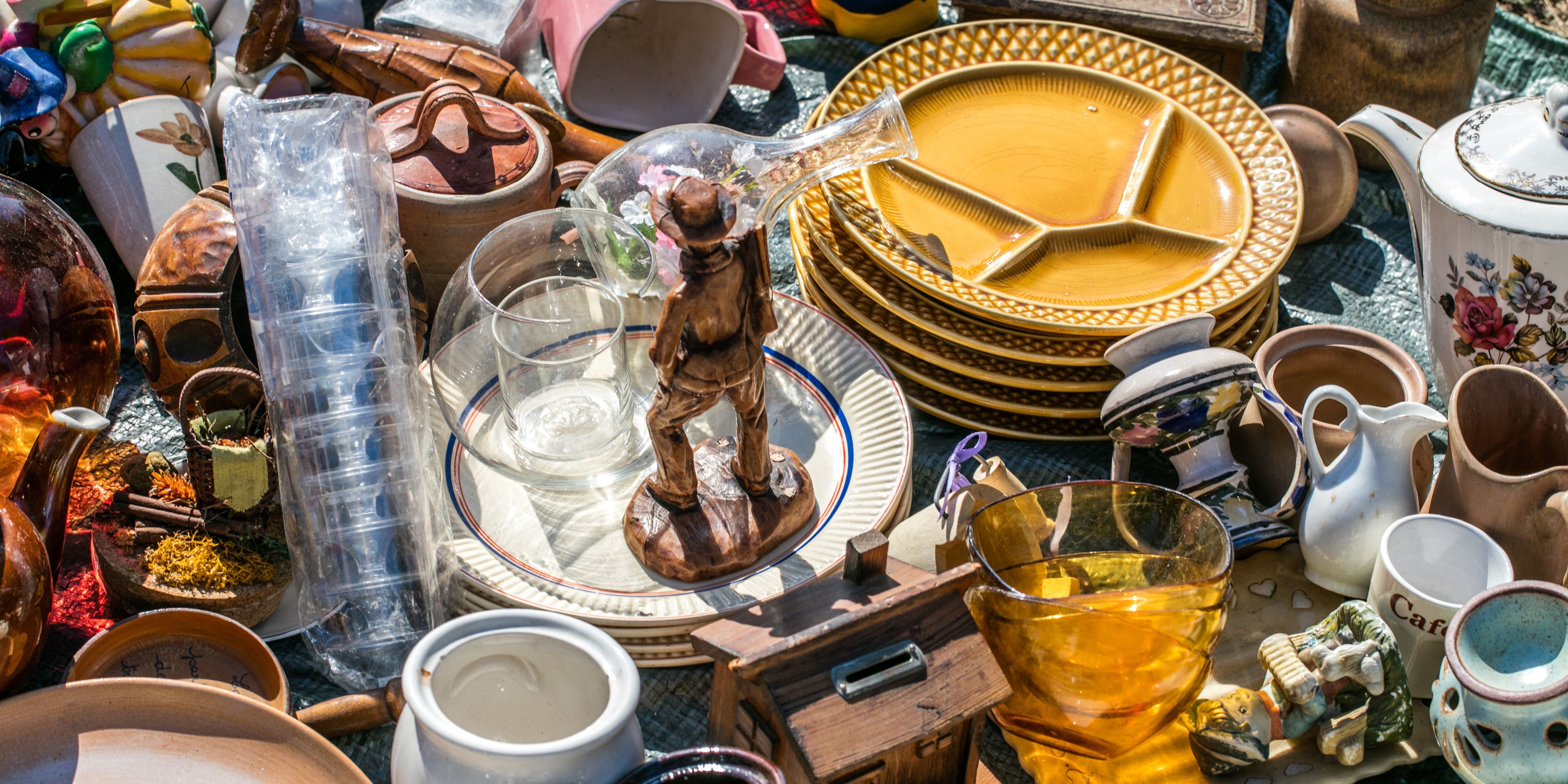 Estate sale with antiques and collectibles