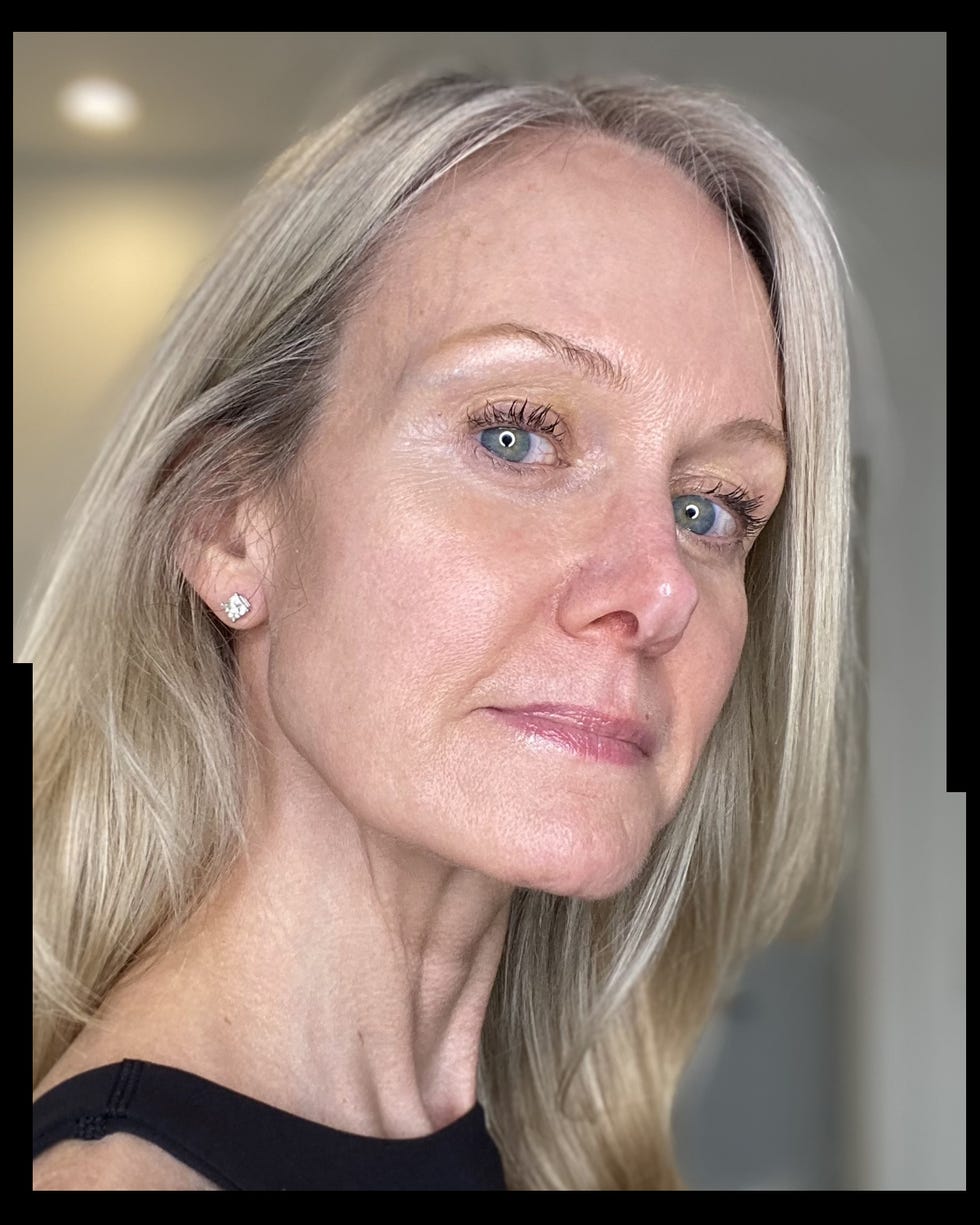 a person with blonde hair