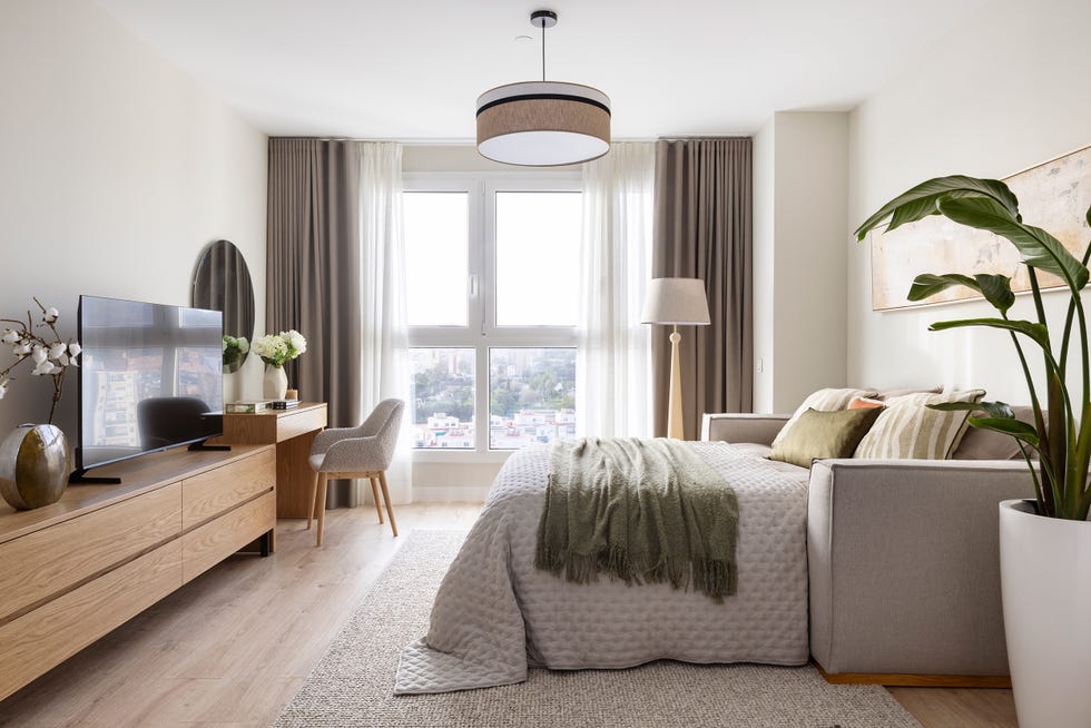 salón con sofá cama